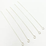 Load image into Gallery viewer, Gauge White Sterling Silver Eye Pin 1.5 Inch Headpin