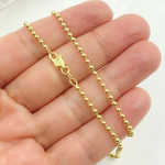 Load image into Gallery viewer, 14k Solid Yellow Gold Bead Chain