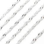 Load image into Gallery viewer, Y141SS. Sterling Silver Singapore Link Chain