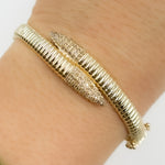 Load image into Gallery viewer, BNH68515C. 14K Solid Gold Diamond Fancy Bangle