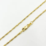 Load image into Gallery viewer, 050LURCNDTL721. 14k Solid Gold Twisted Bar Link Chain