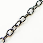 Load image into Gallery viewer, Buy Black Rhodium Sterling Silver Smooth Cable Chain