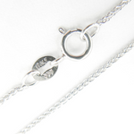 Load image into Gallery viewer, 025SP2LGWG. 14K Solid White Gold Wheat Chain