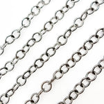 Load image into Gallery viewer, V270BR. Black Rhodium Sterling Silver Round Link Chain