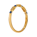 Load image into Gallery viewer, 14K Solid Gold Diamond & Blue Sapphire Ring