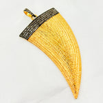 Load image into Gallery viewer, DP181. Diamond Sterling Silver Horn Pendant
