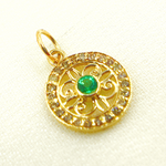 Load image into Gallery viewer, GDP258. 14K Solid Gold Diamond Fancy Charm