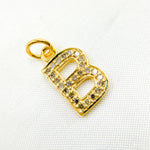 Load image into Gallery viewer, DC176. Diamond Sterling Silver Letter "B" Charm
