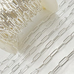 Load image into Gallery viewer, Sterling Silver Paperclip Link Chain
