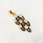 Load image into Gallery viewer, DSP063. Diamond Silver Gemstone Fancy Shape Pendant