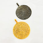 Load image into Gallery viewer, DP013. Diamond Sterling Silver Round Pendant