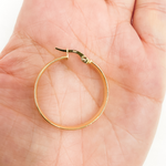 Load image into Gallery viewer, GER100. 14K Solid Gold Smooth Hollow Hoop Earrings