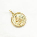 Load image into Gallery viewer, DC471. Diamond Sterling Silver Round Snake Pendant with Gemstone
