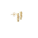 Load image into Gallery viewer, EFF52403. 14k Solid Gold Diamond Dangle Stud Earrings