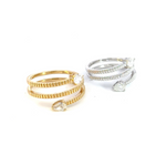 Load image into Gallery viewer, 14k Solid Gold Spiral Diamond Ring.