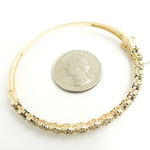 Load image into Gallery viewer, KG90. 14K Solid Gold Diamond Flower Shape Bangle