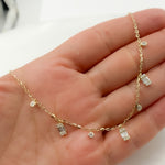 Load image into Gallery viewer, NT401847. 14K Solid Gold Diamond Dangle Necklace