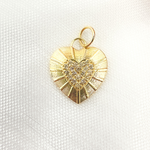 Load image into Gallery viewer, 14K Solid Gold Diamond Heart Charm. GDP469