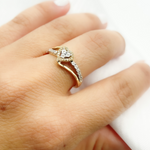 Load image into Gallery viewer, 14K Solid Gold Diamond Heart Ring.