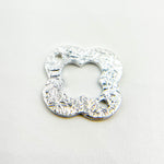 Load image into Gallery viewer, Shop Now White Sterling Silver Brushed Flower Connector