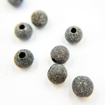 Load image into Gallery viewer, Black Rhodium Sterling Silver Seamless Laser Cut Beads