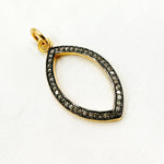 Load image into Gallery viewer, DC861. Diamond Sterling Silver Marquise Shape Pendant