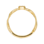Load image into Gallery viewer, MRN00842. 14K Solid Gold Cut Diamond Wave Ring
