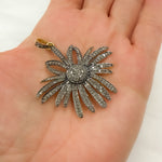 Load image into Gallery viewer, DP197. Diamond Sterling Silver Flower Pendant