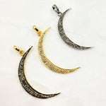 Load image into Gallery viewer, DP495. Diamond Sterling Silver Moon Pendant