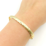 Load image into Gallery viewer, 14K Solid Gold Matte Textured Bangle. Bangle14
