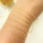 Load image into Gallery viewer, 14K Solid Yellow Gold Curb Link Chain