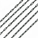 Load image into Gallery viewer, X26BRM. Sterling Silver Black Rhodium Matte Paperclip Chain