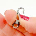 Load image into Gallery viewer, Black Rhodium Shiny Sterling Silver Oval Clasps