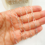 Load image into Gallery viewer, Sterling Silver Flat Oval and Round Link Chain