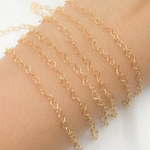 Load image into Gallery viewer, 14k Solid Gold Filled Heart Link Chain
