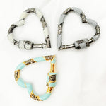 Load image into Gallery viewer, Diamond Sterling Silver Heart Enamel Carabiner Clasp