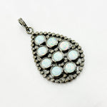 Load image into Gallery viewer, DSP05. Diamond Silver Gemstone Drop Pendant