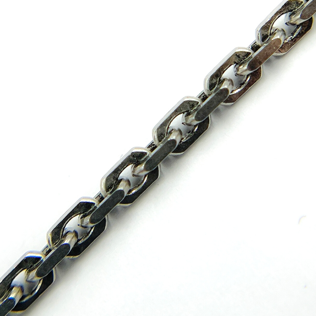 Z37OX. Oxidized Sterling Silver Thick Cable Link Chain