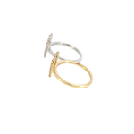 Load image into Gallery viewer, 14k Solid Gold Diamond Statement Heart Ring.