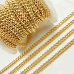 Load image into Gallery viewer, 7005GP. Gold Plated 925 Sterling Silver Smooth Curb Link Chain
