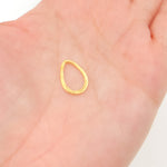 Load image into Gallery viewer, TD2GP. 15MM Gold-plated Sterling Silver Brushed Drop Connector