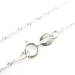 Load image into Gallery viewer, 14K Solid White Gold Singapore Chain