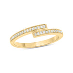 Load image into Gallery viewer, 14k Solid Gold Diamond Double Band Ring.