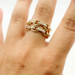 Load image into Gallery viewer, 14K Solid Gold Diamond Ring.