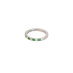 Load image into Gallery viewer, 14k Solid Gold Emerald and Diamond Ring.