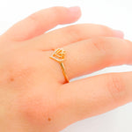 Load image into Gallery viewer, Gold Double Heart Diamond Ring