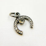 Load image into Gallery viewer, Sterling Silver Horseshoe Charm with Gemstone