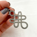 Load image into Gallery viewer, DP162. Diamond Sterling Silver Fancy Shape Pendant