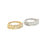 Load image into Gallery viewer, 14k Solid Gold Baguette Drops Ring.