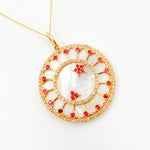 Load image into Gallery viewer, 14K Solid Gold Round Pendant